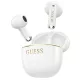 Guess - Wireless Earbuds Glossy Gold Line Classic (GUTWSG3HGECH) - Half-in-ear, Bluetooth, TWS, Small Round Design - White