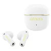 Guess - Wireless Earbuds Glossy Gold Line Classic (GUTWSG3HGECH) - Half-in-ear, Bluetooth, TWS, Small Round Design - White