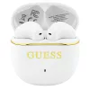 Guess - Wireless Earbuds Glossy Gold Line Classic (GUTWSG3HGECH) - Half-in-ear, Bluetooth, TWS, Small Round Design - White
