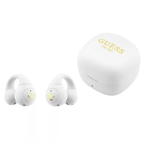 Guess - Wireless Earbuds Mini Classic (GUTWSW85LEEH) - Open-ear, Bluetooth, TWS, Sport Design - White