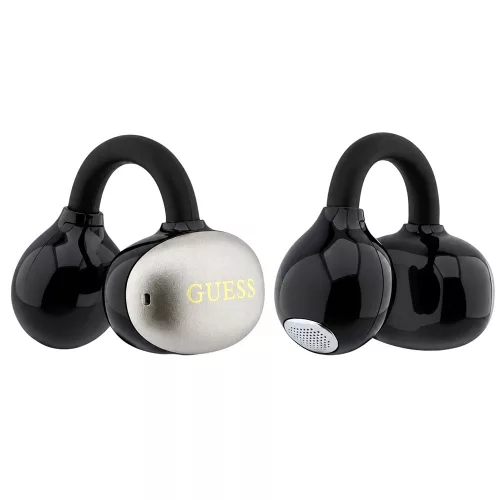 Guess - Wireless Earbuds Metalic Finish Electropated Parts Classic (GUTWSOL3MEGK) - OWS Ear-phones, BT5.4, 300mAh - Black