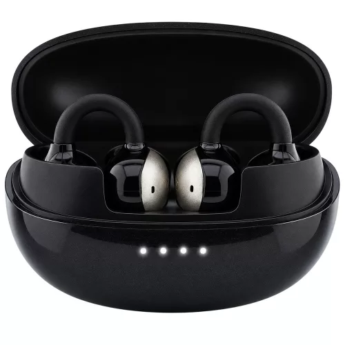 Guess - Wireless Earbuds Metalic Finish Electropated Parts Classic (GUTWSOL3MEGK) - OWS Ear-phones, BT5.4, 300mAh - Black