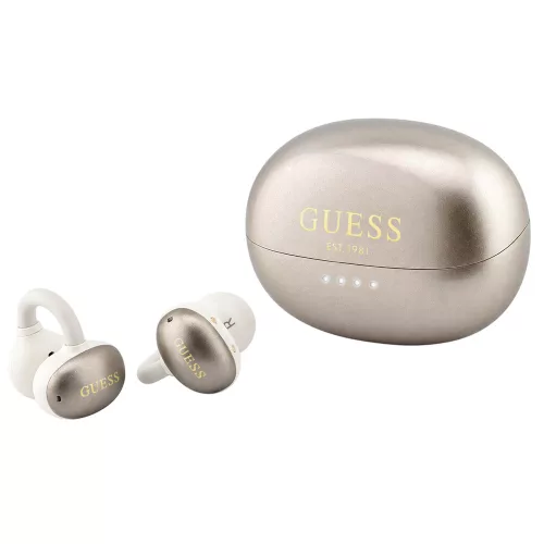 Guess - Wireless Earbuds Metalic Finish Electropated Parts Classic (GUTWSOL3MEGD) - OWS Ear-phones, BT5.4, 300mAh - Gold