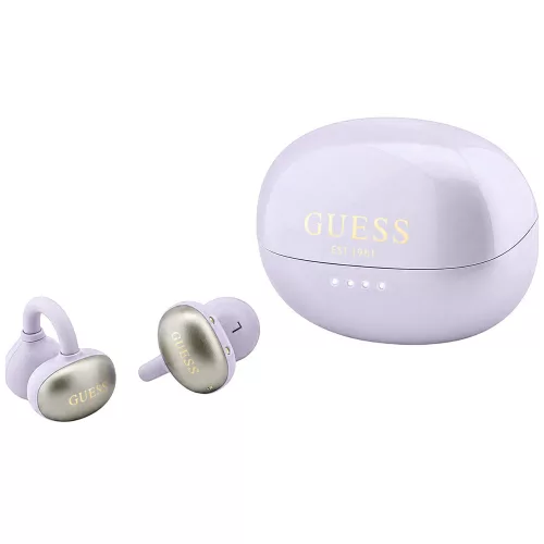 Guess - Wireless Earbuds Metalic Finish Electropated Parts Classic (GUTWSOL3MEGU) - OWS Ear-phones, BT5.4, 300mAh - Purple