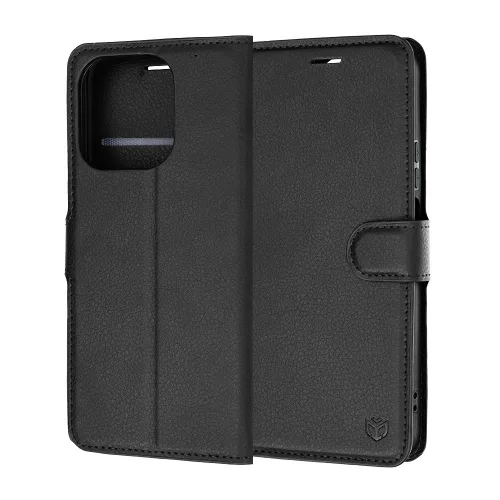 Techsuit - Leather Folio - Honor 600 Smart - Black