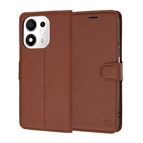 Techsuit - Leather Folio - Honor 600 Smart - Brown