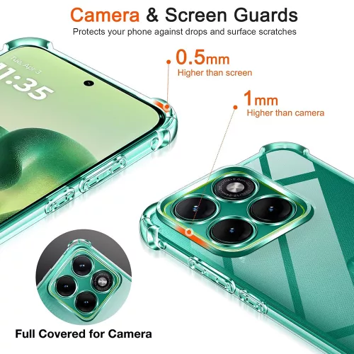 Techsuit - Shockproof Átlátszó Ütésálló Szilikon tok - Motorola Edge 70 Max - Átlátszó