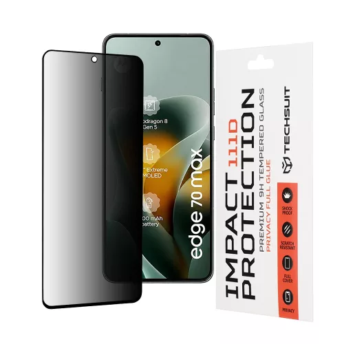Techsuit - 111D Privacy Full Glue - Motorola Edge 70 Max - Black