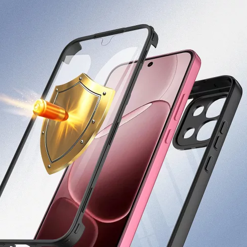 Techsuit - ColorVerse 360 tok kijelzővédővel - Oppo Reno16 / Reno16 Pro - Fekete