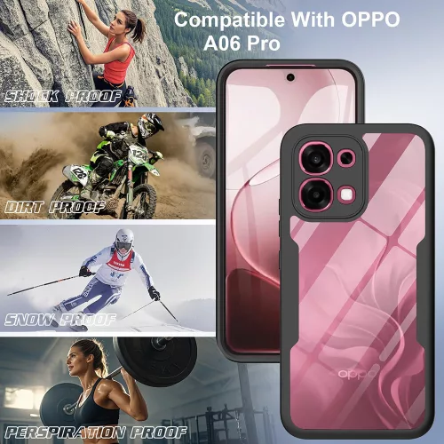 Techsuit - ColorVerse 360 tok kijelzővédővel - Oppo Reno16 / Reno16 Pro - Fekete