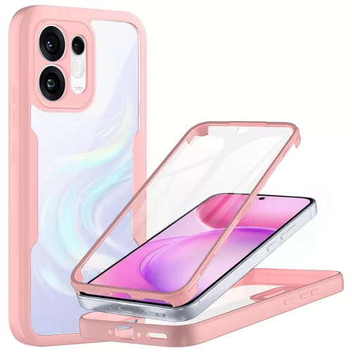 Techsuit - ColorVerse 360 tok kijelzővédővel - Oppo Reno16 / Reno16 Pro - Rózsaszín