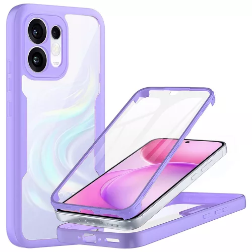 Techsuit - ColorVerse 360 tok kijelzővédővel - Oppo Reno16 / Reno16 Pro - Lila