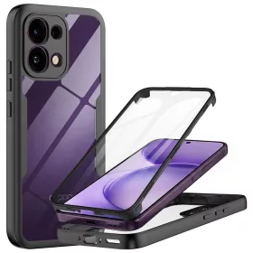   Techsuit - ColorVerse 360 tok kijelzővédővel - Oppo Reno16 F / Reno16 FS - Fekete