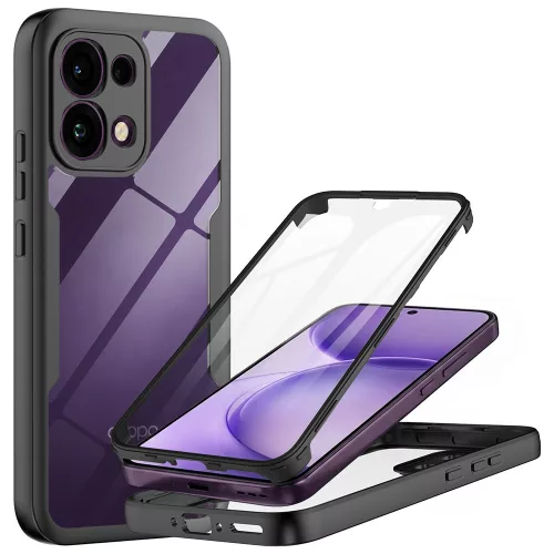 Techsuit - ColorVerse 360 tok kijelzővédővel - Oppo Reno16 F / Reno16 FS - Fekete