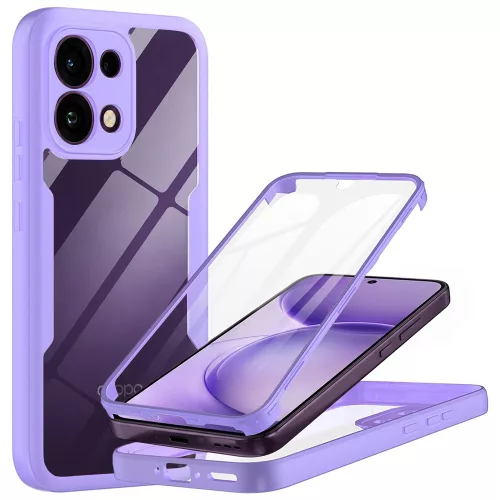 Techsuit - ColorVerse 360 tok kijelzővédővel - Oppo Reno16 F / Reno16 FS - Lila