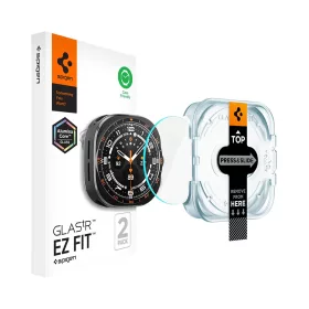   Spigen - (2 pack) Glas.tR EZ Fit (AGL11758) - Samsung Galaxy Watch Ultra 2 - Clear