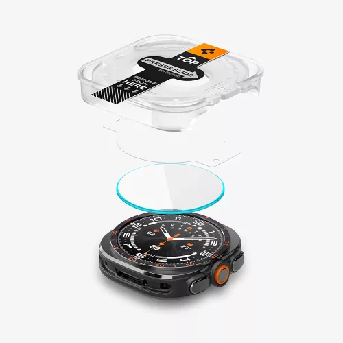 Spigen - (2 pack) Glas.tR EZ Fit (AGL11758) - Samsung Galaxy Watch Ultra 2 - Clear