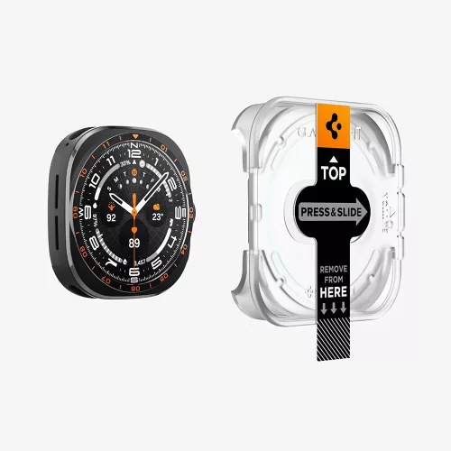 Spigen - (2 pack) Glas.tR EZ Fit (AGL11758) - Samsung Galaxy Watch Ultra 2 - Clear
