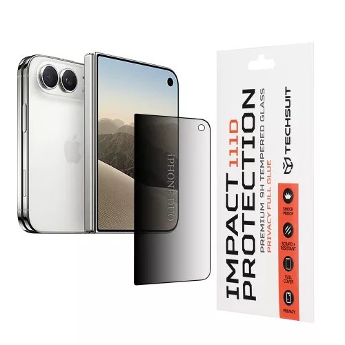 Techsuit - 111D Privacy Full Glue - iPhone Ultra - Black