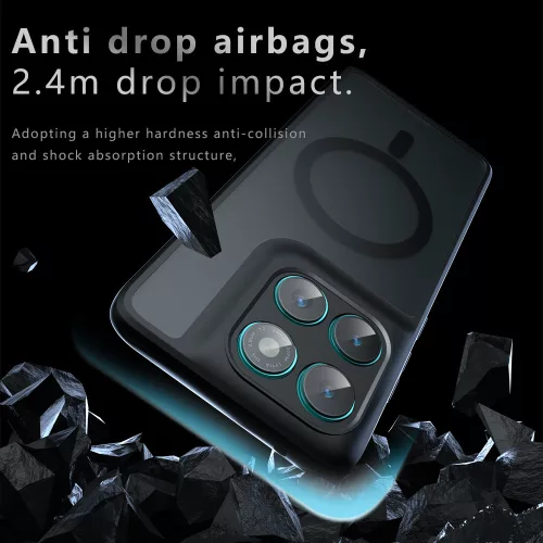 Techsuit - PureFrost MagSafe - Motorola Edge 70 Max - Frosted Black