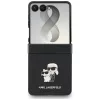 Karl Lagerfeld - Saffiano Karl&Choupette Metal Pin (KLHCZF8SAPKCNPK) - Samsung Galaxy Z Flip8 - Black