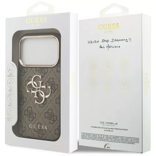 Guess - Hardcase 4G Big Classic Logo (GUHCP18X4GMGCBR) - iPhone 18 Pro Max / iPhone 17 Pro Max - Brown