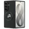 Karl Lagerfeld - Hardcase Leather Karl&Chaoupette Head Pin (KLHMZFD8PSMLRKCK) - Samsung Galaxy Z Fold8 Ultra - Black