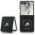 Karl Lagerfeld - Hardcase Leather Karl&Chaoupette Head Pin (KLHMZF8PSMLRKCK) - Samsung Galaxy Z Flip8 - Black