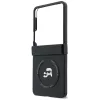 Karl Lagerfeld - Hardcase Leather Karl&Chaoupette Head Pin (KLHMZF8PSMLRKCK) - Samsung Galaxy Z Flip8 - Black
