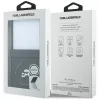 Karl Lagerfeld - Hardcase Leather Karl&Chaoupette Head Pin (KLHMZF8PSMLRKCK) - Samsung Galaxy Z Flip8 - Black