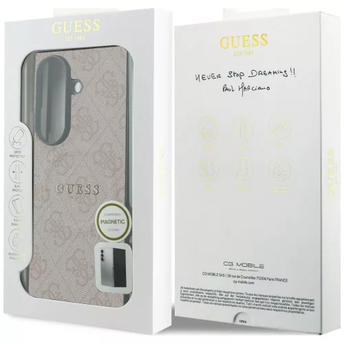 Guess - 4G Leather Classic MagSafe (GUHMZFD8P4MSEGCP) - Samsung Galaxy Z Fold8 Ultra - Pink