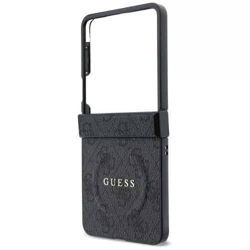 Guess - 4G Leather Classic MagSafe (GUHMZF8P4MSEGCK) - Samsung Galaxy Z Flip8 - Black