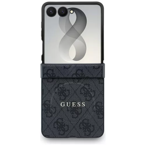 Guess - 4G Leather Classic MagSafe (GUHMZF8P4MSEGCK) - Samsung Galaxy Z Flip8 - Black