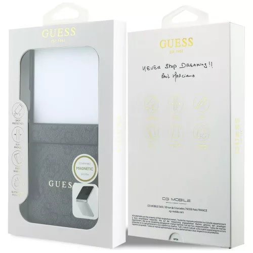 Guess - 4G Leather Classic MagSafe (GUHMZF8P4MSEGCK) - Samsung Galaxy Z Flip8 - Black