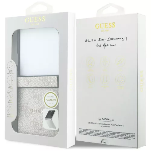 Guess - 4G Leather Classic MagSafe (GUHMZF8P4MSEGCP) - Samsung Galaxy Z Flip8 - Pink