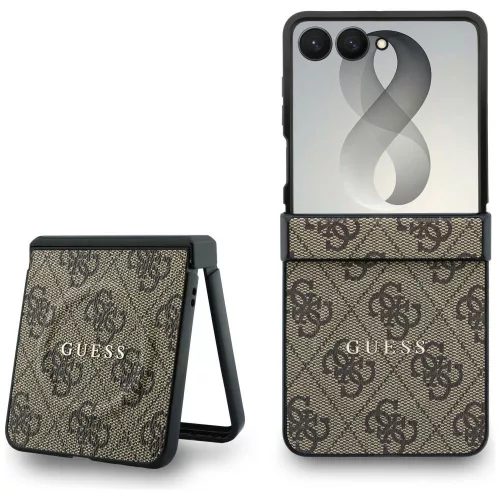 Guess - 4G Leather Classic MagSafe (GUHMZF8P4MSEGCW) - Samsung Galaxy Z Flip8 - Brown