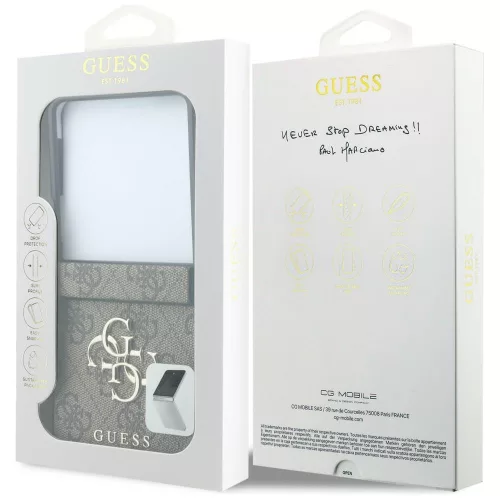 Guess - Hardcase 4G Big Logo (GUHCZF84GMGBR) - Samsung Galaxy Z Flip8 - Brown