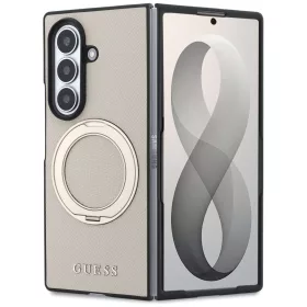   Guess - Ring Stand Grained Classic Logo MagSafe (GUHMZFD86PSGRSCLE) - Samsung Galaxy Z Fold8 Ultra - Beige