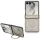 Guess - Ring Stand Grained Classic Logo MagSafe (GUHMZF86PSGRSCLE) - Samsung Galaxy Z Flip8 - Beige