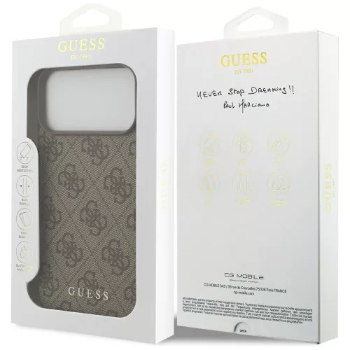 Guess - Hardcase 4G Classic Logo (GUHCP18LG4GFBR) - iPhone 18 Pro / iPhone 17 Pro - Brown