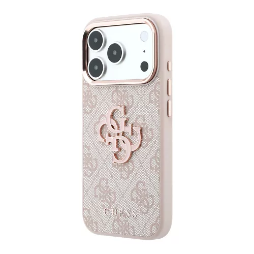 Guess - Hardcase 4G Big Resin Logo (GUHCP18L6P4SRMLP) - iPhone 18 Pro / iPhone 17 Pro - Pink