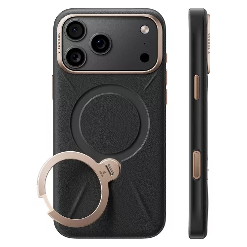 Torras - QPRO Leather Series - iPhone 18 Pro Max / iPhone 17 Pro Max - Black
