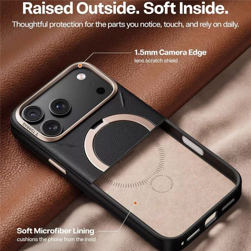 Torras - QPRO Leather Series - iPhone 18 Pro Max / iPhone 17 Pro Max - Black