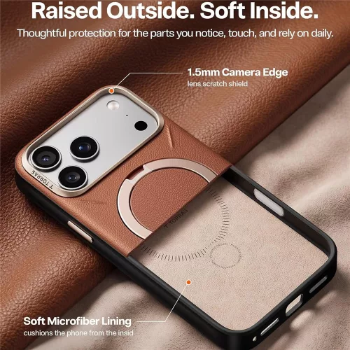 Torras - QPRO Leather Series - iPhone 18 Pro Max / iPhone 17 Pro Max - Brown