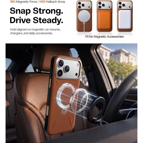 Torras - QPRO Leather Series - iPhone 18 Pro Max / iPhone 17 Pro Max - Brown