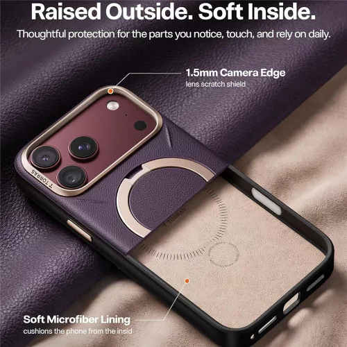 Torras - QPRO Leather Series - iPhone 18 Pro Max / iPhone 17 Pro Max - Purple