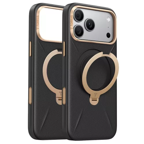 Torras - QPRO Leather Series - iPhone 18 Pro / iPhone 17 Pro - Black