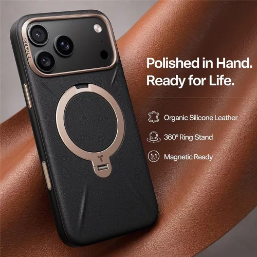 Torras - QPRO Leather Series - iPhone 18 Pro / iPhone 17 Pro - Black