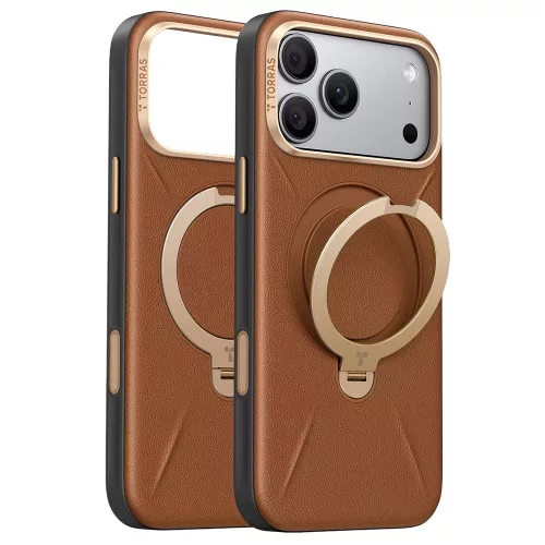 Torras - QPRO Leather Series - iPhone 18 Pro / iPhone 17 Pro - Brown