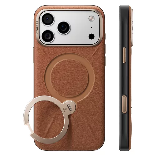 Torras - QPRO Leather Series - iPhone 18 Pro / iPhone 17 Pro - Brown
